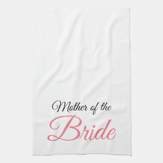 Moeder van Bride Script Roze Theedoek (Verticaal)