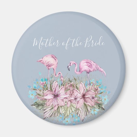 MOEDER-VAN-BRUID Blushing Flamingo Tropische bruil Magneet (Voorkant)