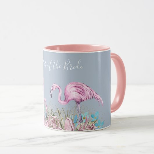 MOEDER-VAN-BRUID Blushing Flamingo Tropische bruil Mok (Voorkant rechts)