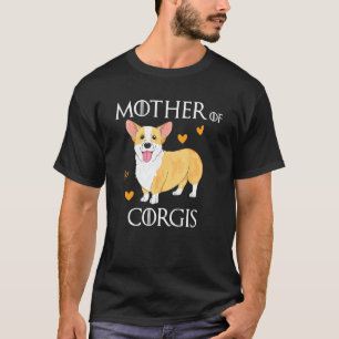 Moeder Van Corgis Schattige Hartjes Liefde Huisdie T-shirt