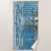 Moeder van de Abstracte waterreflectie Blauw  Strandlaken (Voorkant)