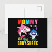 Moeder van de Baby Shark T-shirt verjaardag oma Sh Uitnodiging Briefkaart (Voorkant / Achterkant)