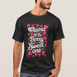 Moeder van de bes zoete één verjaardag moeder aard t-shirt