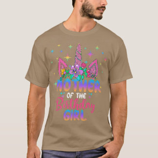 Moeder van de Birthday Girl Unicorn Birthday Party T-shirt