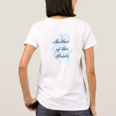 Moeder van de Bride, Blauwe Rol Zip op jasje T-shirt (Achterkant)