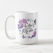 Moeder van de Bride Butterflies Wedding Mok (Links)