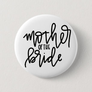 Moeder van de Bride Calligrafie 2¼ Inch Button