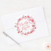 Moeder van de Bride Cherry Blossom Wedding Sticker (Envelop)