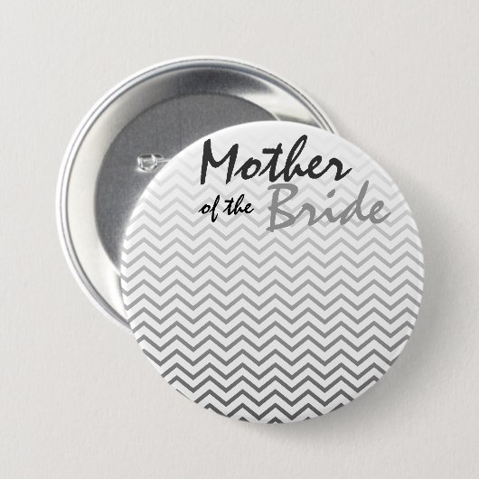 Moeder van de Bride Chevron Pattern Button (Voorkant /achterkant)