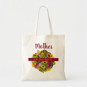 Moeder van de Bride Colorful Floral Bouquet Tote Bag