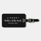 Moeder van de Bride Custom Wedding Modern Monogram Bagagelabel (Voorkant horizontaal)