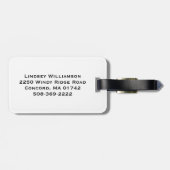 Moeder van de Bride Custom Wedding Modern Monogram Bagagelabel (Achterkant horizontaal)