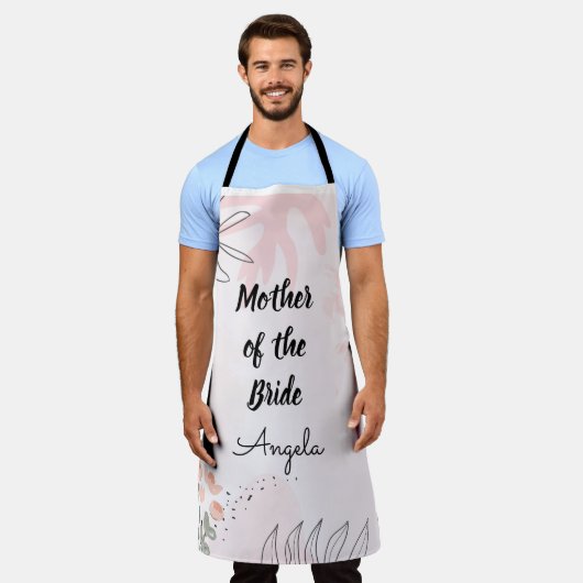 Moeder van de Bride Editable-tekst Schort (Gedragen)