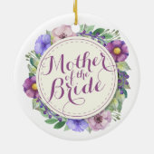 Moeder van de Bride Elegant Floral Ornament (Achterkant)