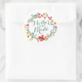 Moeder van de Bride Elegant Floral Wedding Sticker (Tas)