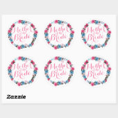Moeder van de Bride Elegant Floral Wedding Sticker (Vel)