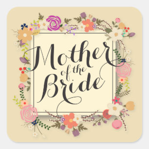 Moeder van de Bride Elegant Wedding Sticker