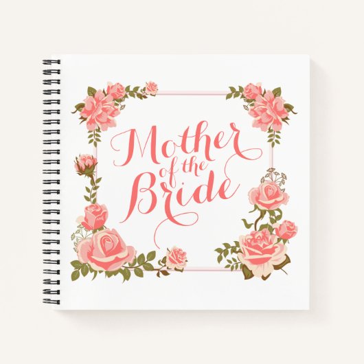 Moeder van de Bride Elegant Wreath-laptop Notitieboek (Voorkant)