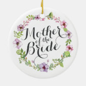 Moeder van de Bride Elegant Wreath Ornament (Achterkant)