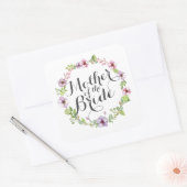 Moeder van de Bride Elegant Wreath Sticker Seal (Envelop)