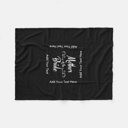 Moeder van de Bride Fleece Deken (Voorkant (Horizontaal))