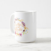 Moeder van de Bride Floral Wedding Classic Mok (Voorkant links)