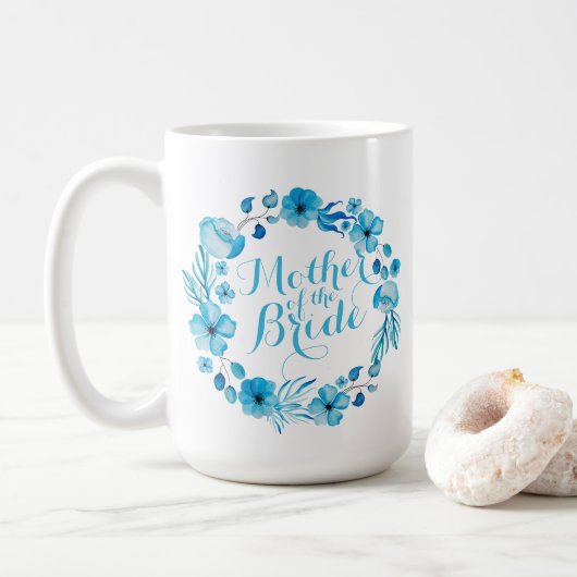 Moeder van de Bride Floral Wedding Classic Mok (Met donut)
