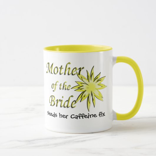 Moeder van de Bride Funny Caffeine Fix Mok (Rechts)
