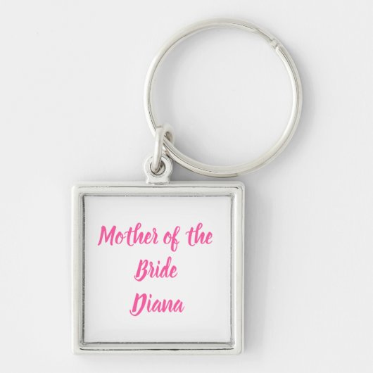 Moeder van de Bride Gift Custom Name Gifts Wedding Sleutelhanger (Voorkant)