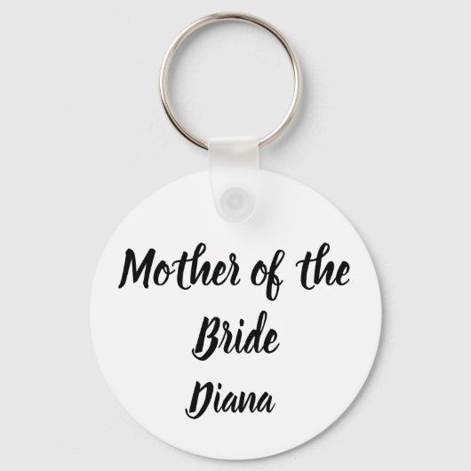 Moeder van de Bride Gift Custom Name Gifts Wedding Sleutelhanger (Voorkant)