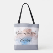 Moeder van de Bride Gift Pink Blue Grey Elegant Draagtas (Achterkant)