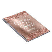 Moeder van de Bride Glittery Roos Gold Foil Notitieboek (Rechterzijde)
