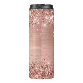 Moeder van de Bride Glittery Roos Gold Glam Thermosbeker (Achterkant)