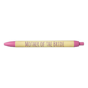 Moeder van de Bride Gold en Roze Zwarte Inkt Pen