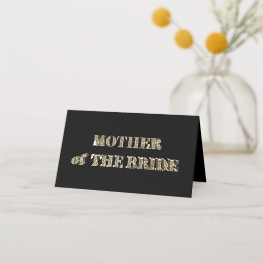 Moeder van de Bride Golden Glitter Typografie (Voorkant)