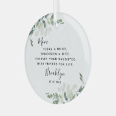 Moeder van de Bride Keepomwille Glas Ornament (Voorkant links)