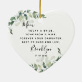 Moeder van de Bride Keepomwille Keramisch Ornament (Achterkant)