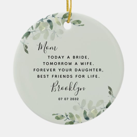 Moeder van de Bride Keepomwille Keramisch Ornament (Voorkant)