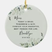 Moeder van de Bride Keepomwille Keramisch Ornament (Achterkant)