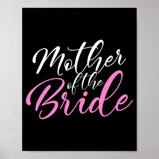 Moeder van de Bride Matching Wedding Party Poster (Voorkant)