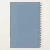 Moeder van de Bride Minimalist Modern Custom Blue Notitieboek (Achterkant)