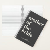 Moeder van de Bride-minimalistische Moderne Aangep Notitieboek (Binnen)
