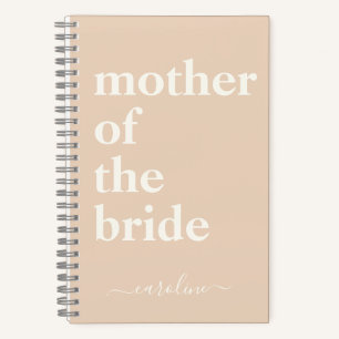 Moeder van de Bride-minimalistische Moderne Aangep Notitieboek