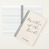 Moeder van de bride-minimalistische persoonlijke i notitieboek (Binnen)