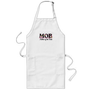 Moeder van de Bride (MOD) Tulip Lettering Lang Schort