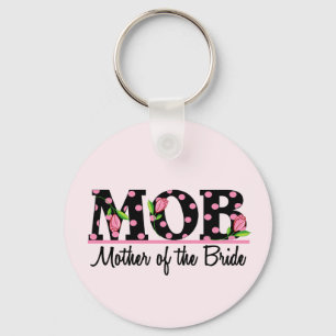 Moeder van de Bride (MOD) Tulip Lettering Sleutelhanger