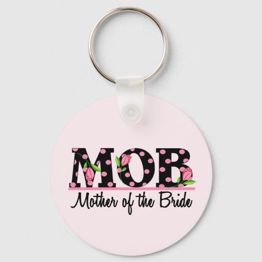 Moeder van de Bride (MOD) Tulip Lettering Sleutelhanger (Voorkant)