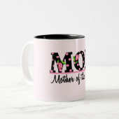Moeder van de Bride (MOD) Tulip Lettering Tweekleurige Koffiemok (Voorkant links)