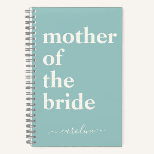 Moeder van de Bride Modern Custom Eggshell Blue Notitieboek