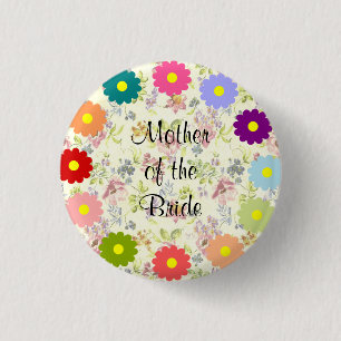 Moeder van de Bride Ronde Button 3,2 Cm